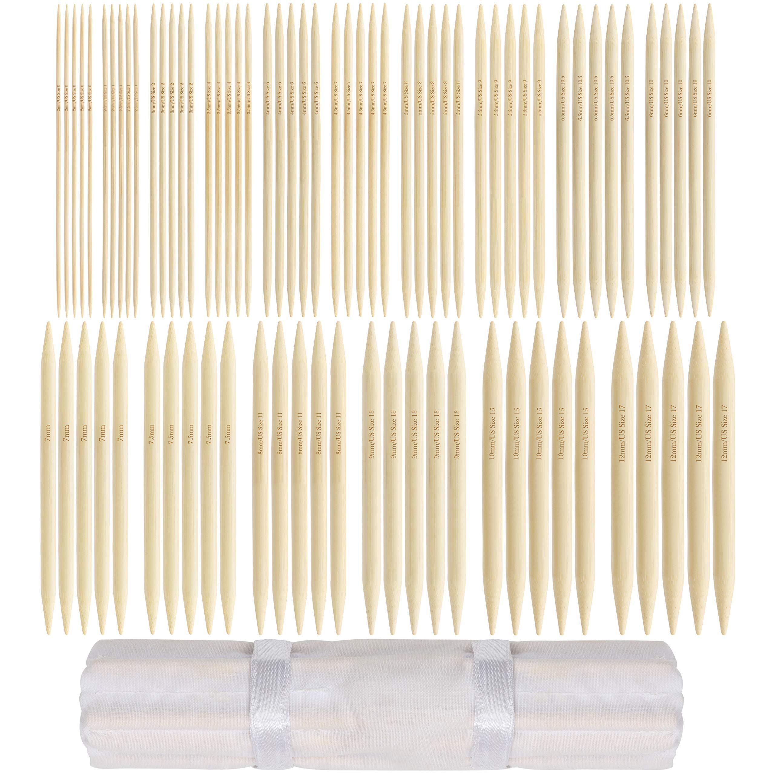 Curtzy Спиці Bambus Спиці Set - 80 Stück, Größen 2-12 mm, 25 cm Довжина, 1 St.