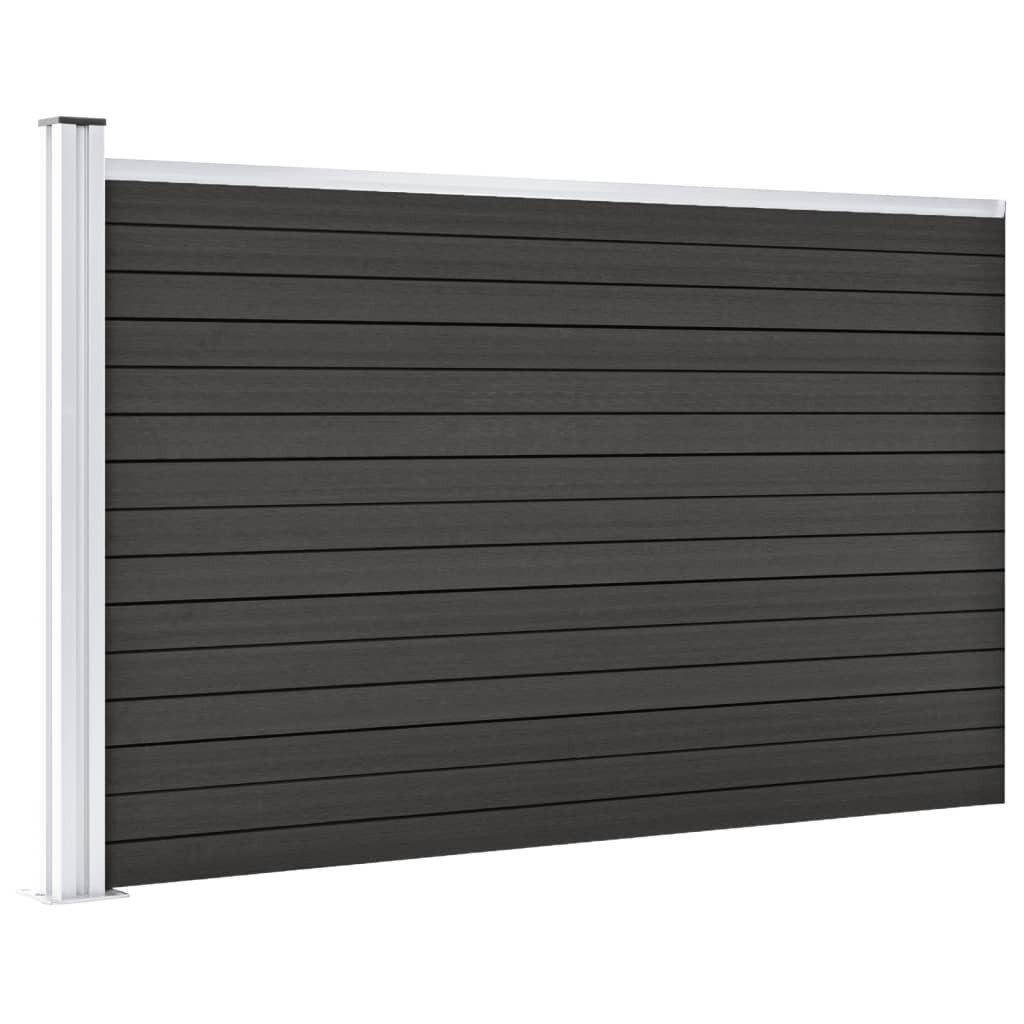 vidaXL Gartenzaun Gartenzaun WPC 175x105 cm Grau, (1-St)
