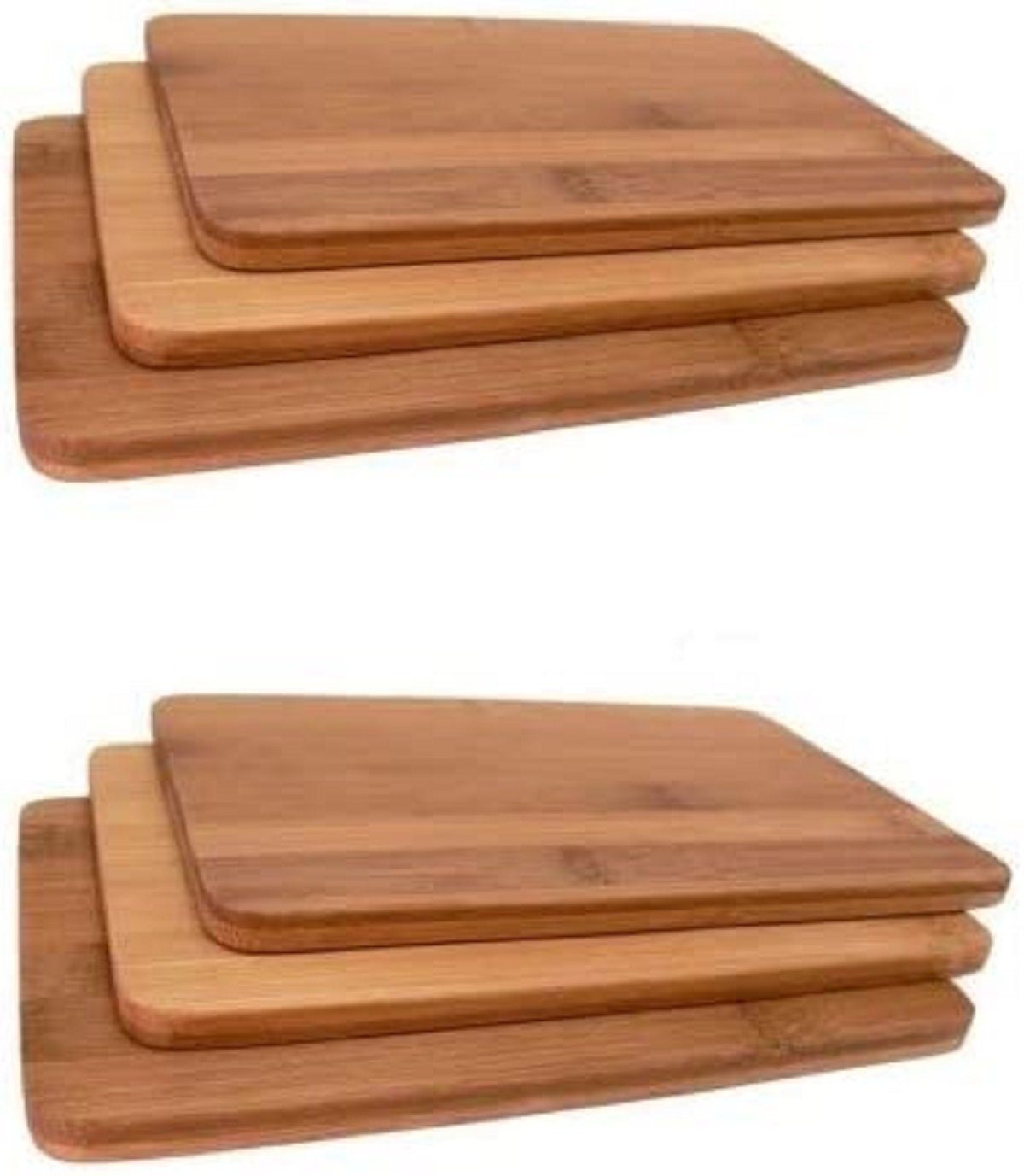 Neustanlo Frühstücksbrett 6 Stück Bambus Holz Vesperbrettchen Brettchen Brotzeitbrettchen | Frühstücksbrettchen