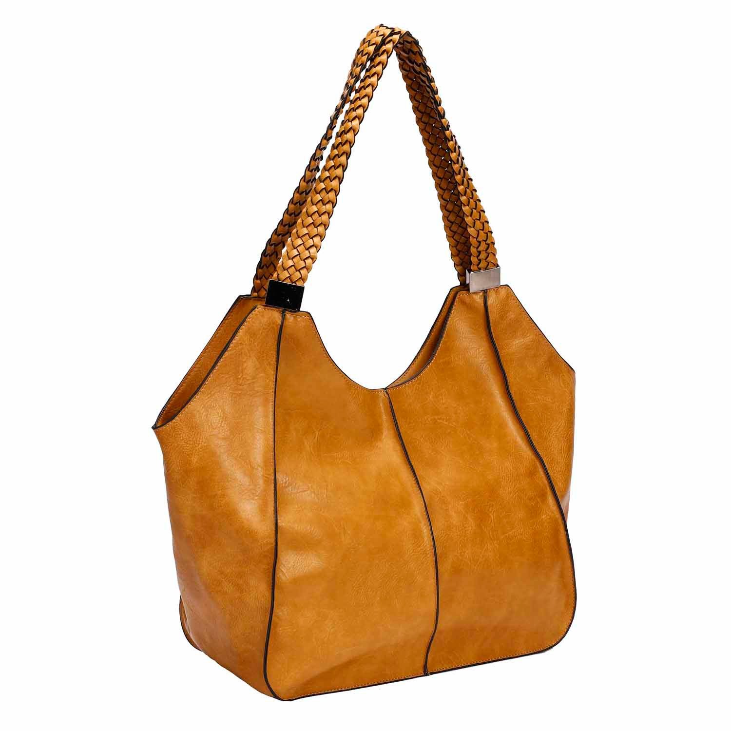 ITALYSHOP24 Schultertasche Damen XXL FLECHTOPTIK Hand-Tasche günstig online kaufen