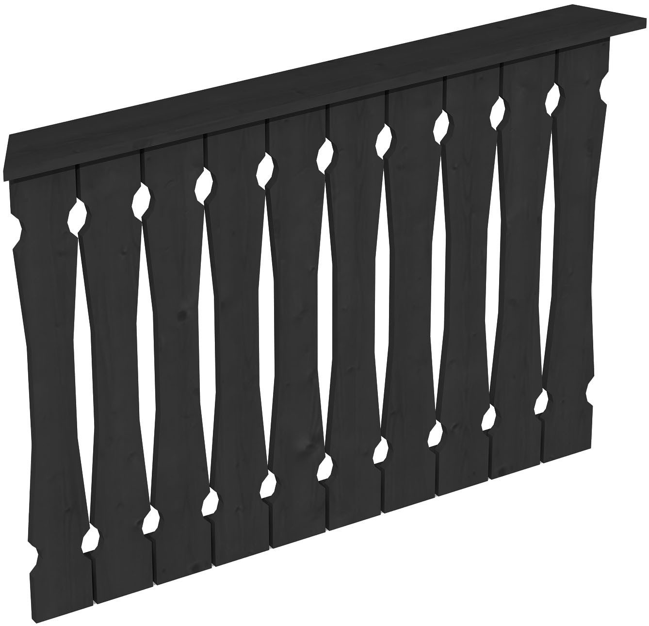 Skanholz Brüstungsgeländer Balkonschalung, 120 cm Länge, 96 cm Höhe