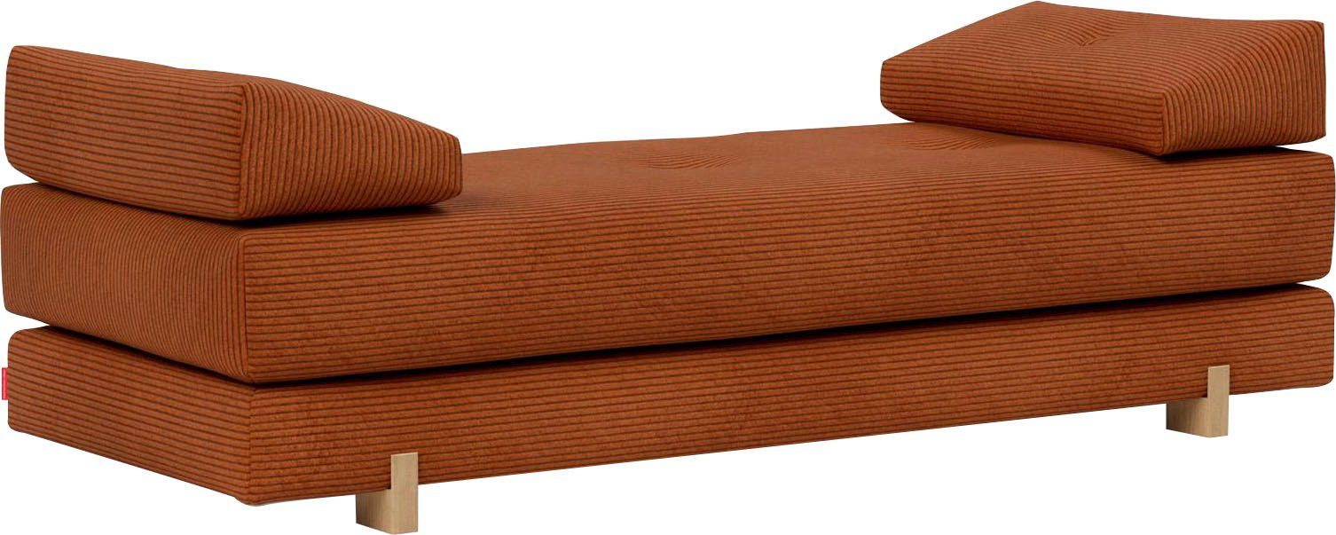 INNOVATION LIVING ™ Stapelliege Sigmund 595 Eiche-Beine, Daybed mit zwei Federkernmatratzen zum täglichen Gebrauch