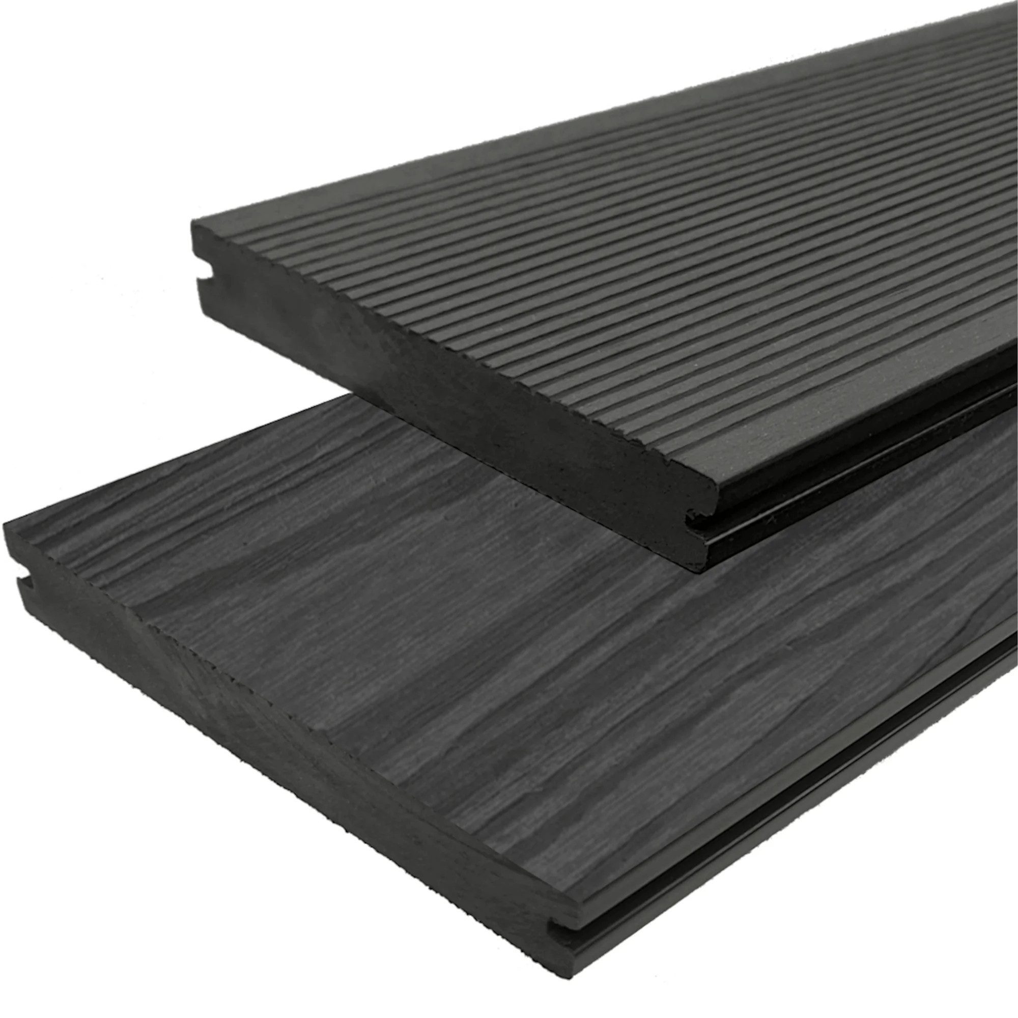 WPC Profi Terrassendielen WPC Terrassendielen Massiv MUSTER 15 cm anthrazit, (Massivdiele, Musterstück 15 cm)
