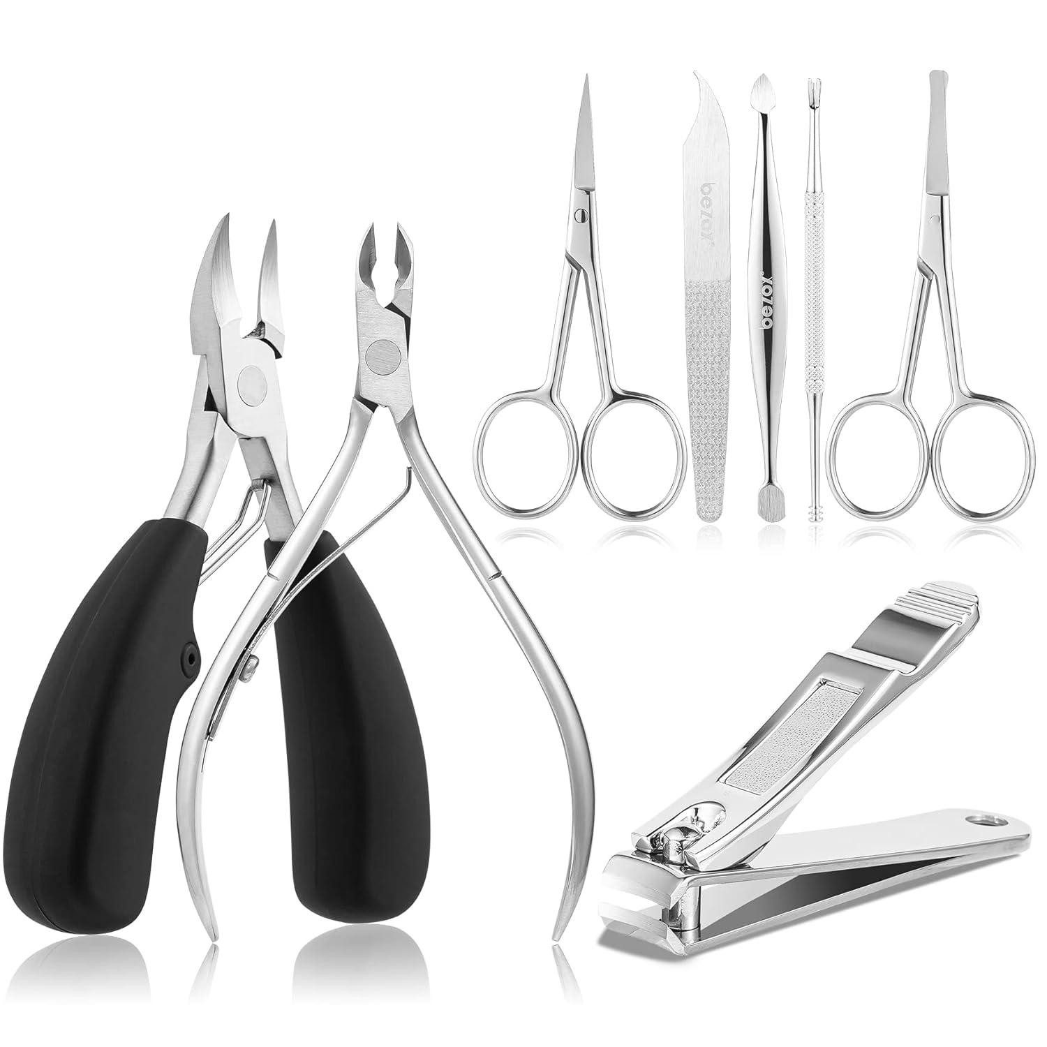 Nagelschere Maniküre Pediküre Set 5-teilig Edelstahl Nagelzange Nagelknipser