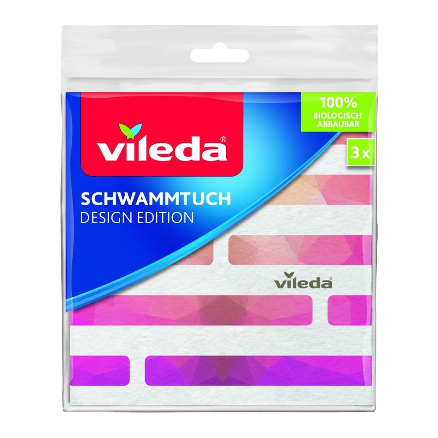 Vileda 12x VILEDA Schwammtuch 3er 100% biologisch abbaubar 36 Stück Lappen Wischbezug