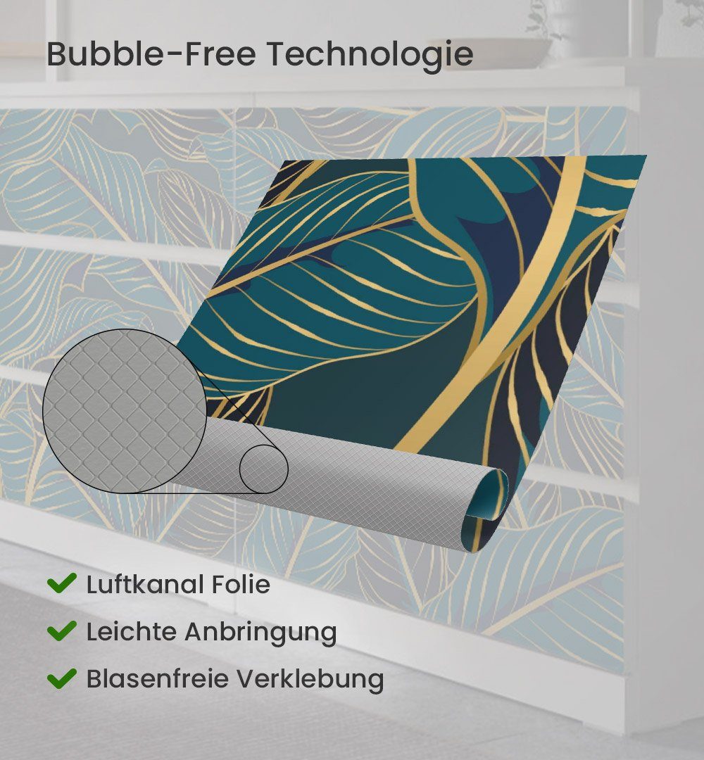 MyMaxxi Möbelfolie Kommodenaufkleber Malm Helle Pusteblumen Klebefolie Möbelfolie Folie, (Helle Pusteblumen, 1St.}, Ein Aufkleber je Schublade), Selbstklebend