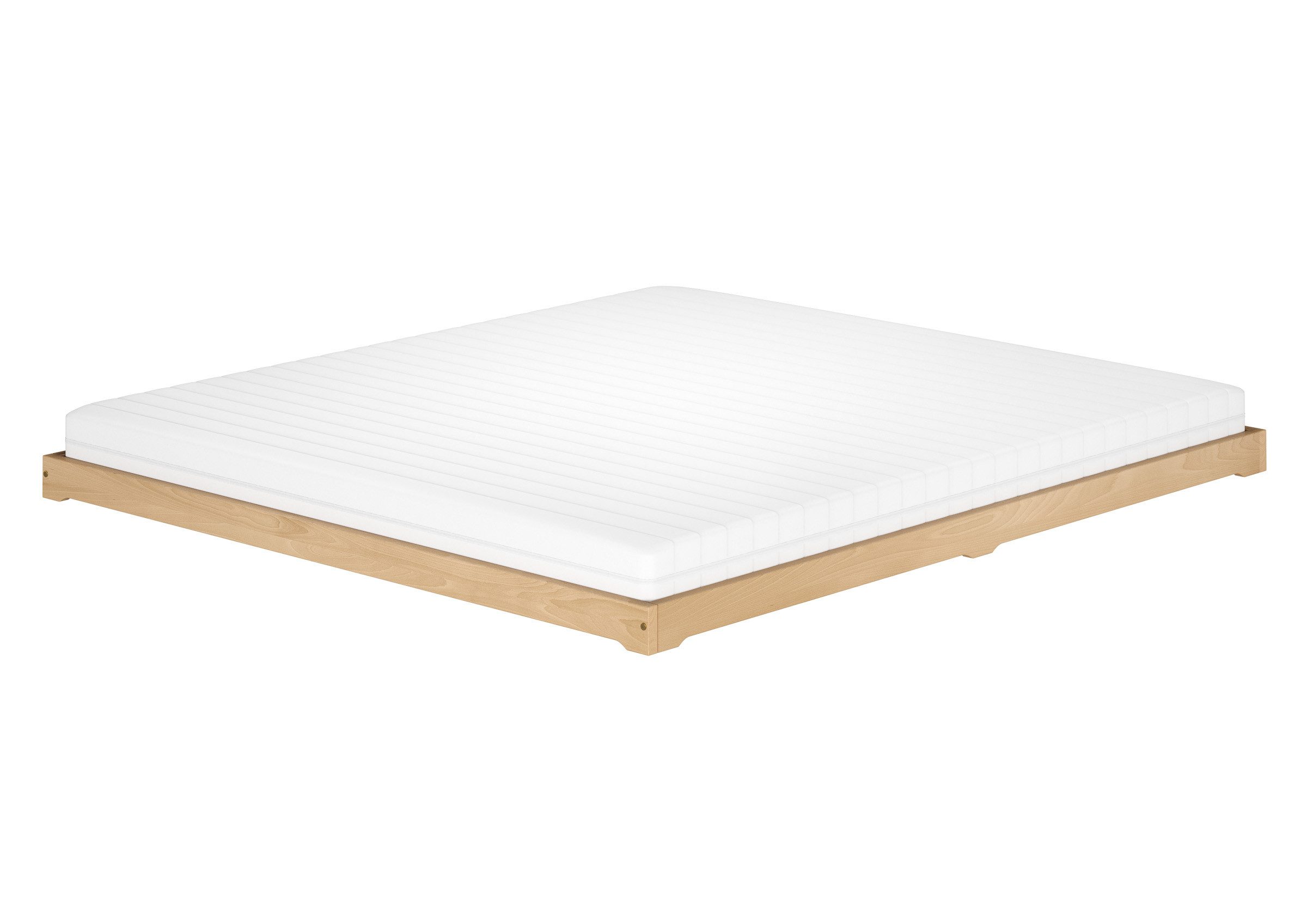 ERST-HOLZ Bett Breites Bodenbett Doppelbett Buche günstig online kaufen