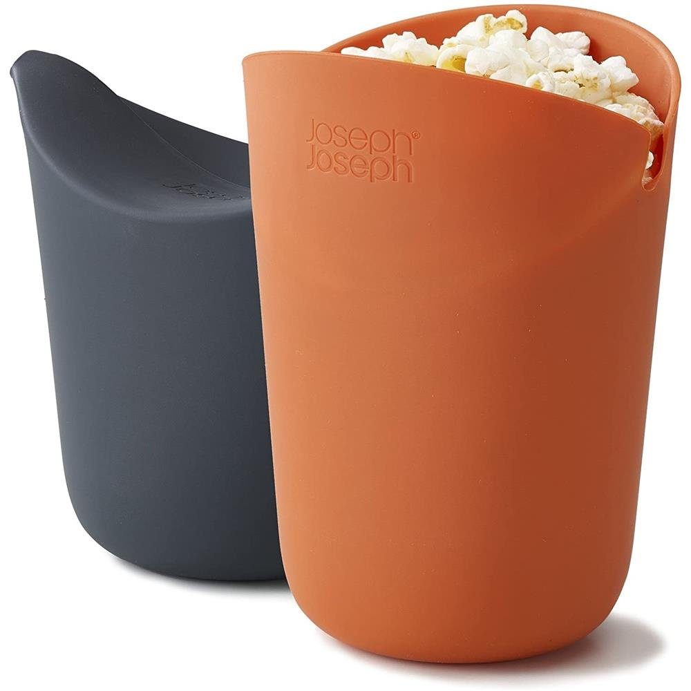 Joseph Joseph Popcornmaschine 45018, Popcorn-Maker, für die Mikrowelle, orange/grau