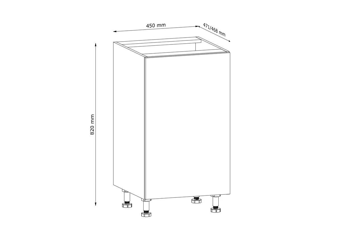 ROYAL24_MARKT Unterschrank - Robuster Unterschrank für zusätzlichen Stauraum (Unterschrank, 1-St., Nexa - D45) Beste Güte - Innovativ - Modern. – Bild 3 von 5
