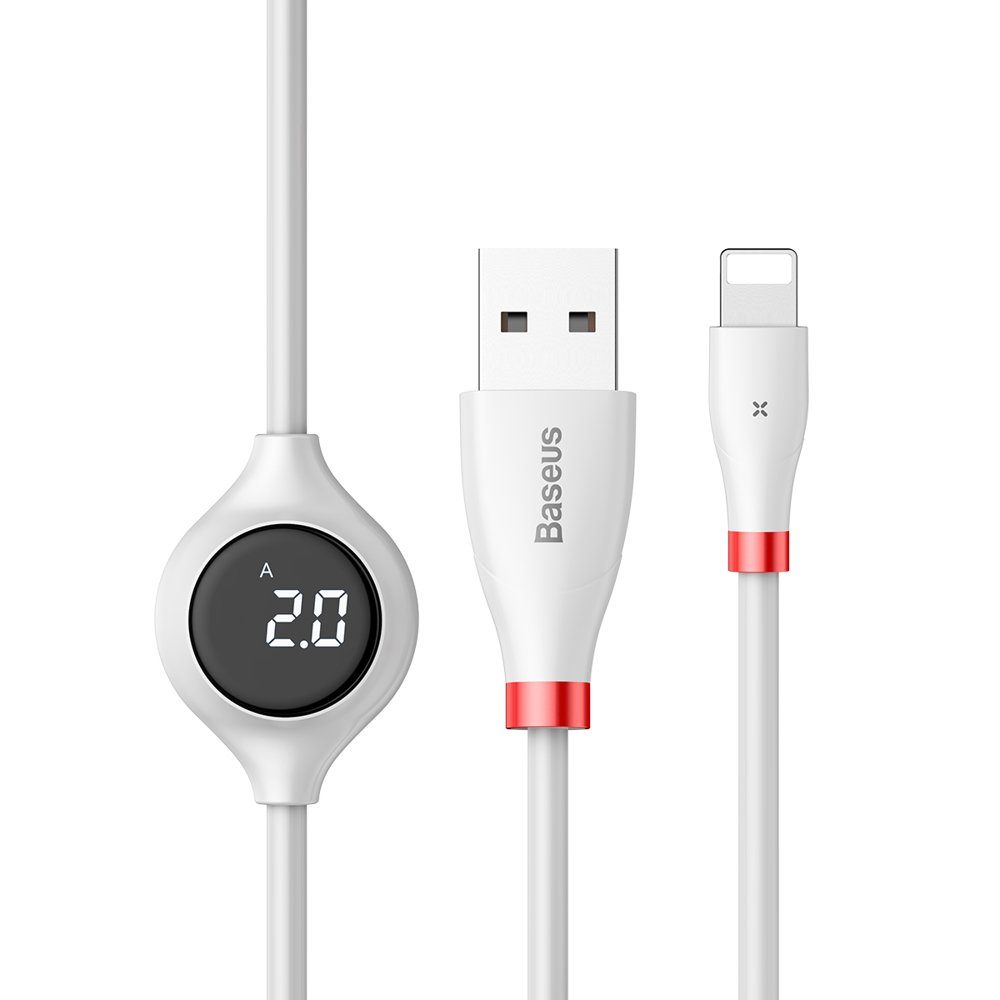 Baseus »Baseus Big Eye USB / Lightning Kabel mit LCD-Anzeige Voltmeter 2A  1,2M Weiß für iOS iPhone 5 / 6 / 7 / 8 / X / XR / XS / XS MAX« Smartphone- Kabel online kaufen | OTTO