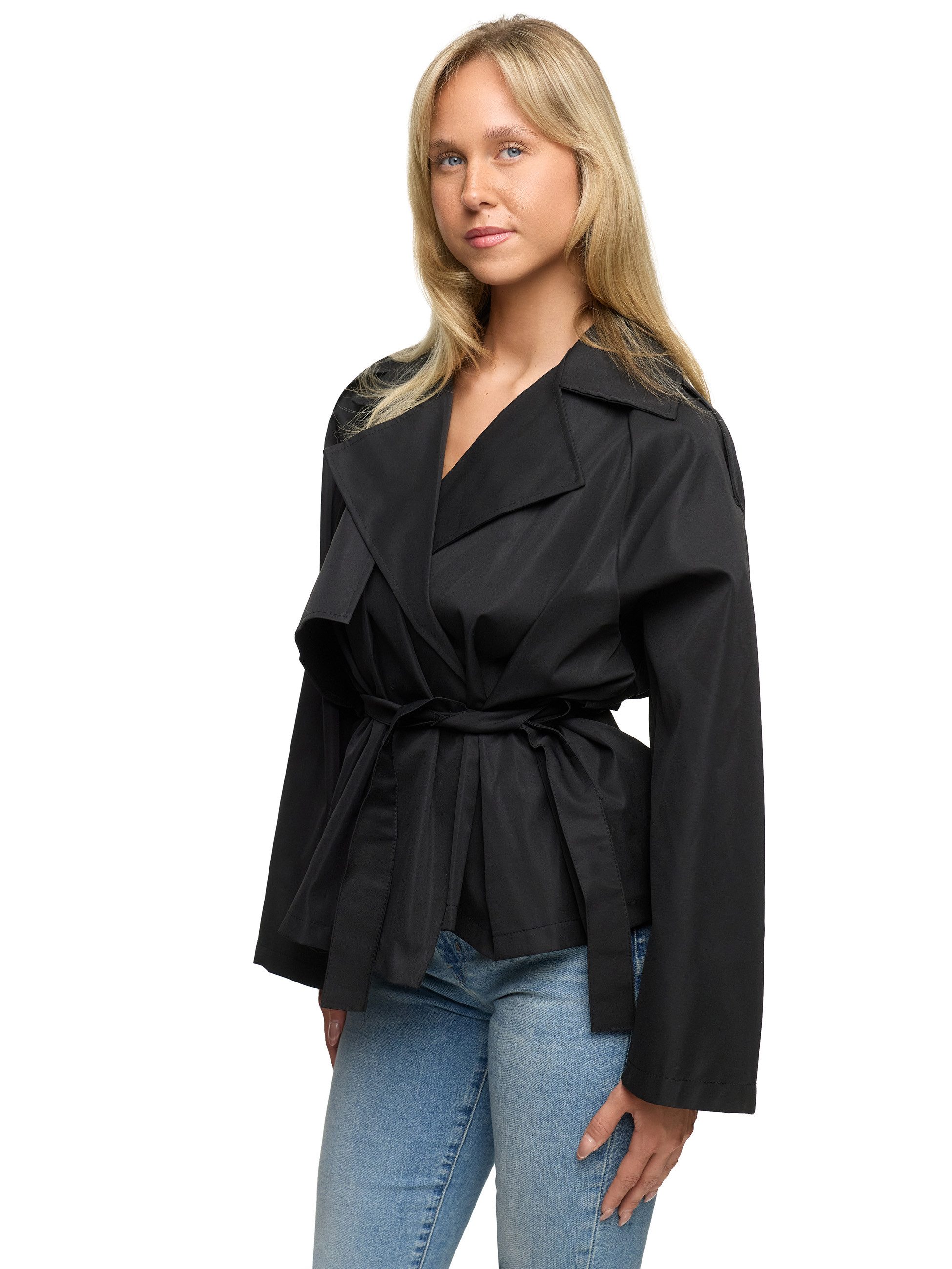 Worldclassca Trenchcoat Worldclassca TRENCHCOAT Crop Mantel günstig online kaufen