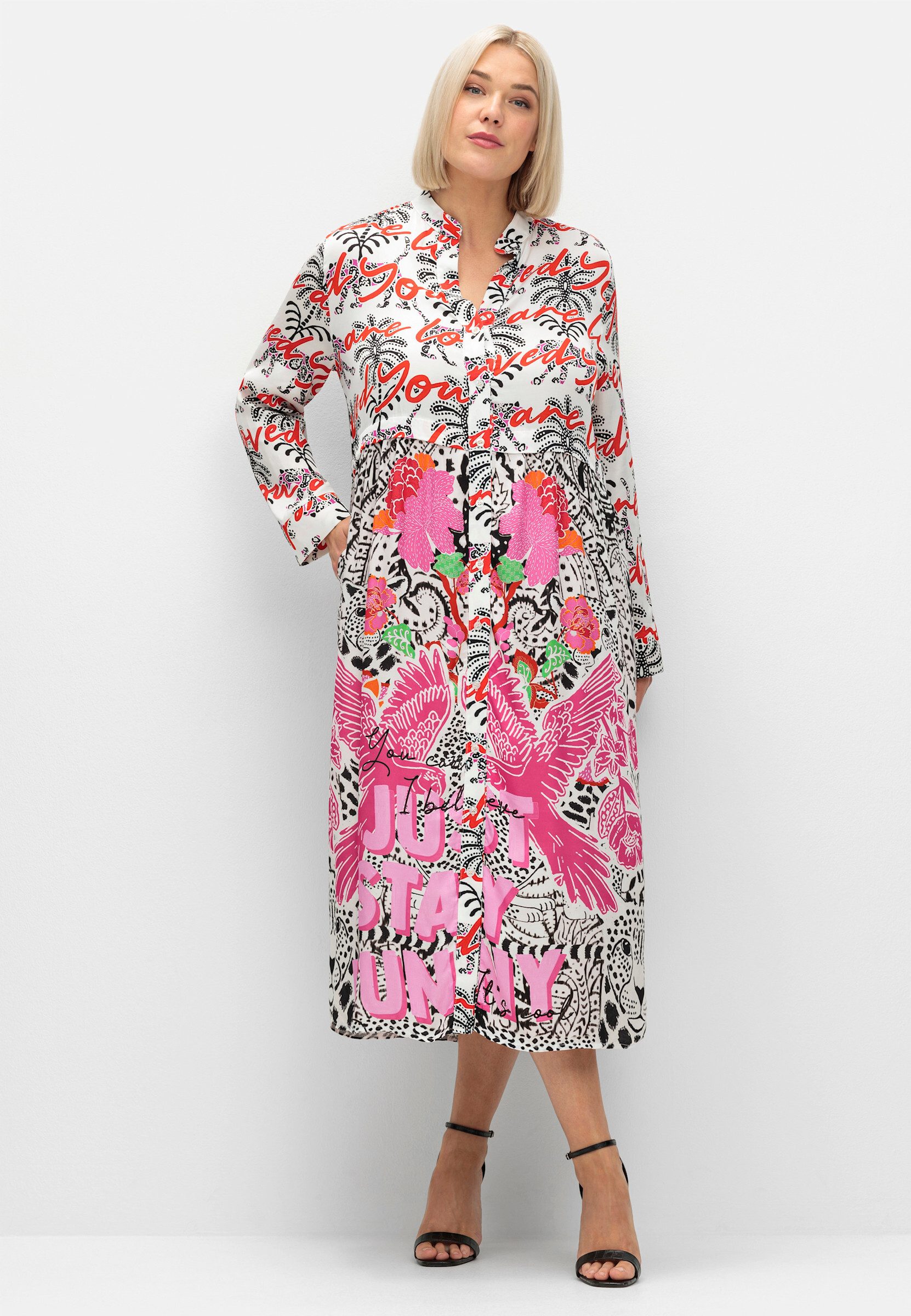 Sheego Etuikleid Druckkleid