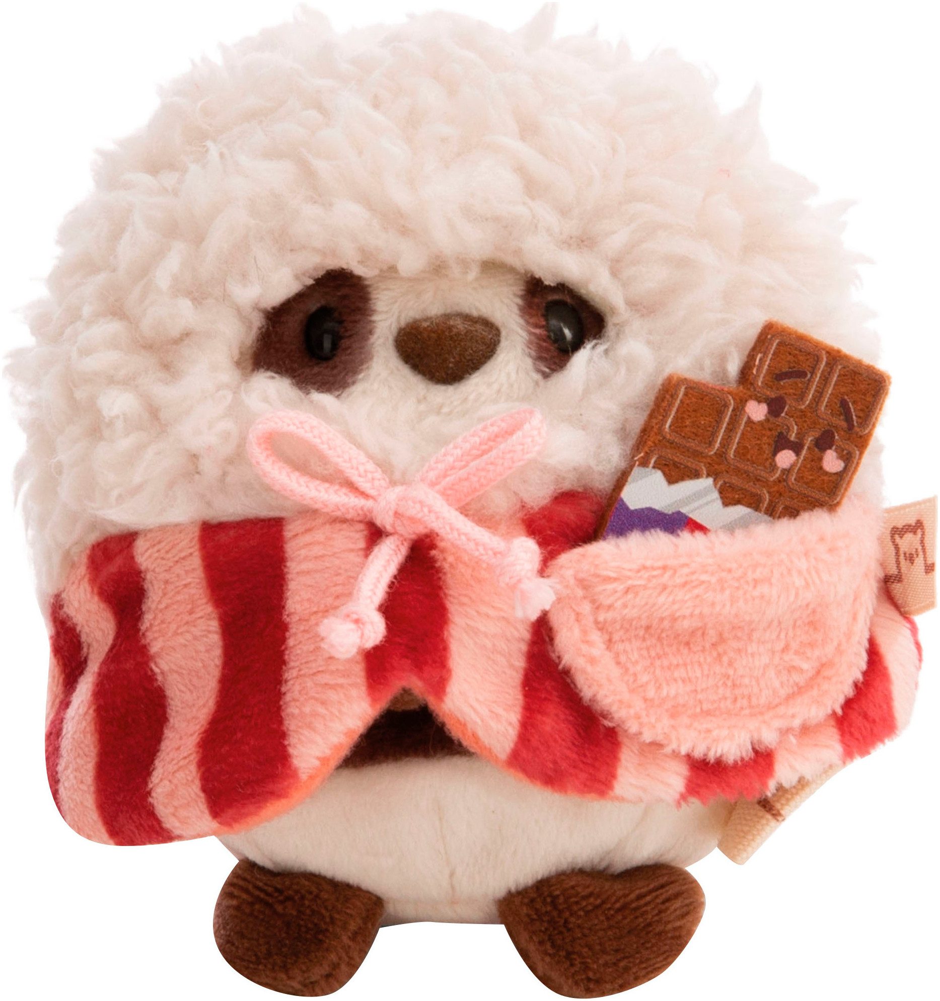 Nici Kuscheltier mymochi, Set Panda Kono 8 cm mit Schokolade und Popcornkostüm