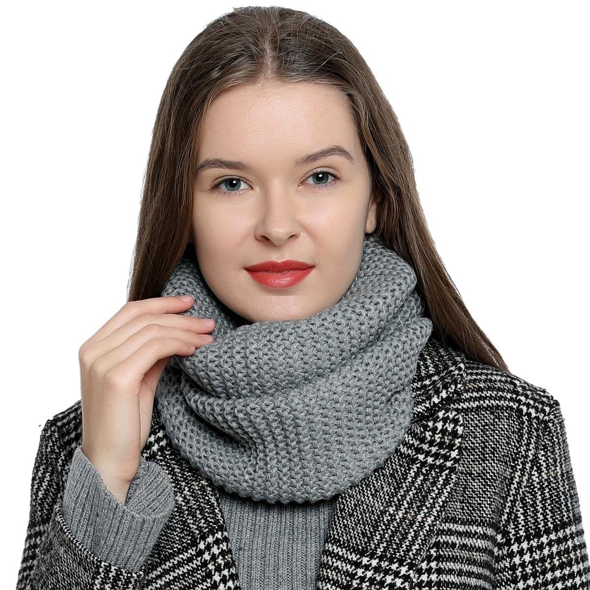 Schal Damen Winterschal Rundschal Schal, (1-St), günstig online kaufen