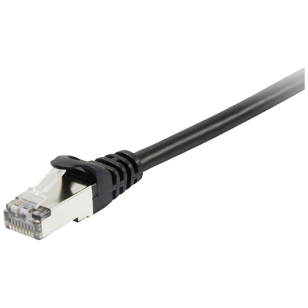 Equip Equip 605598 RJ45 Netzwerkkabel, Patchkabel CAT 6 S/FTP 15.00 m Schwar Netzkabel, (15.00 cm)