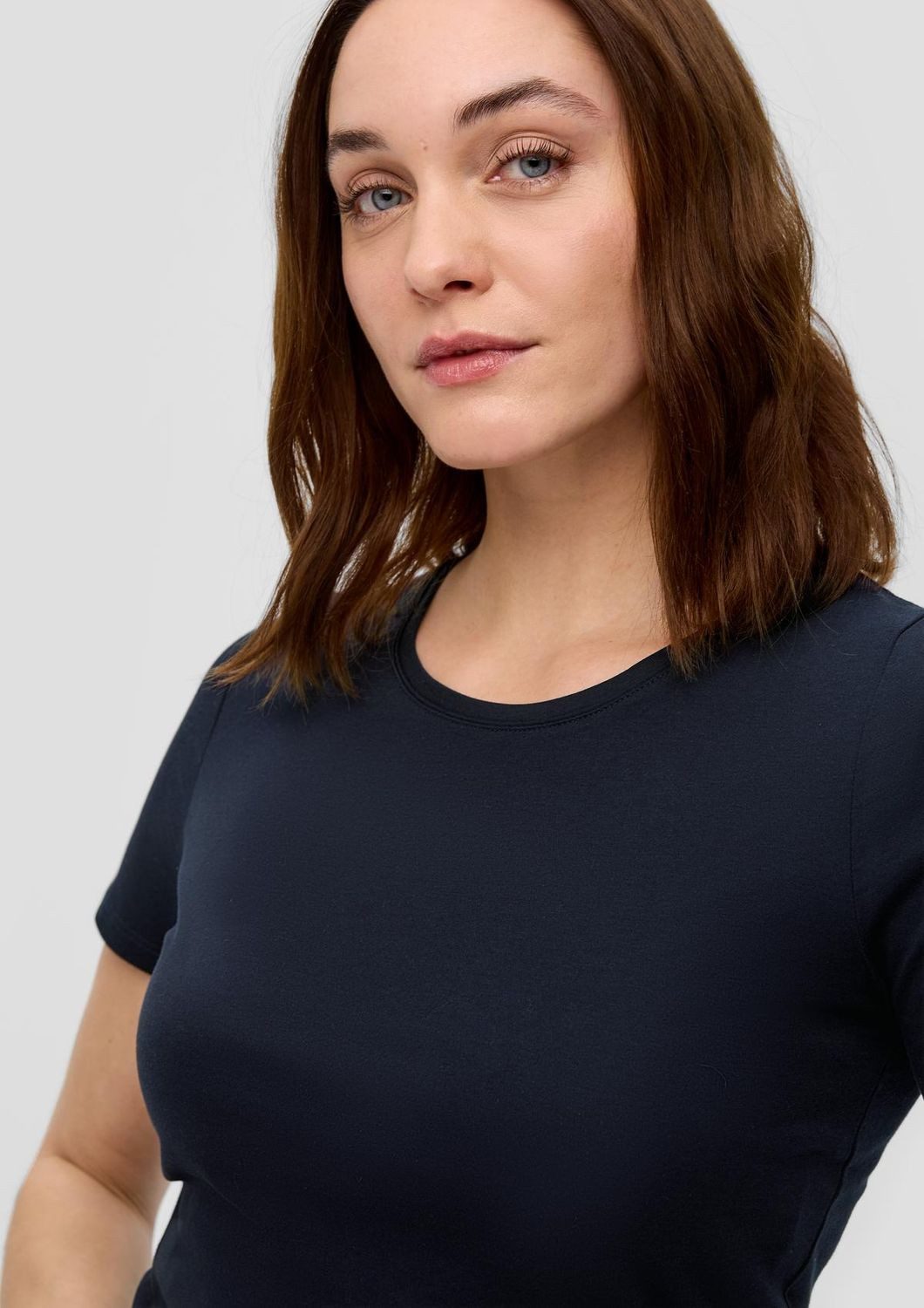 s.Oliver T-Shirt Basic aus softer Single-Jersey Qualität, Slim Fit, 2 Stück