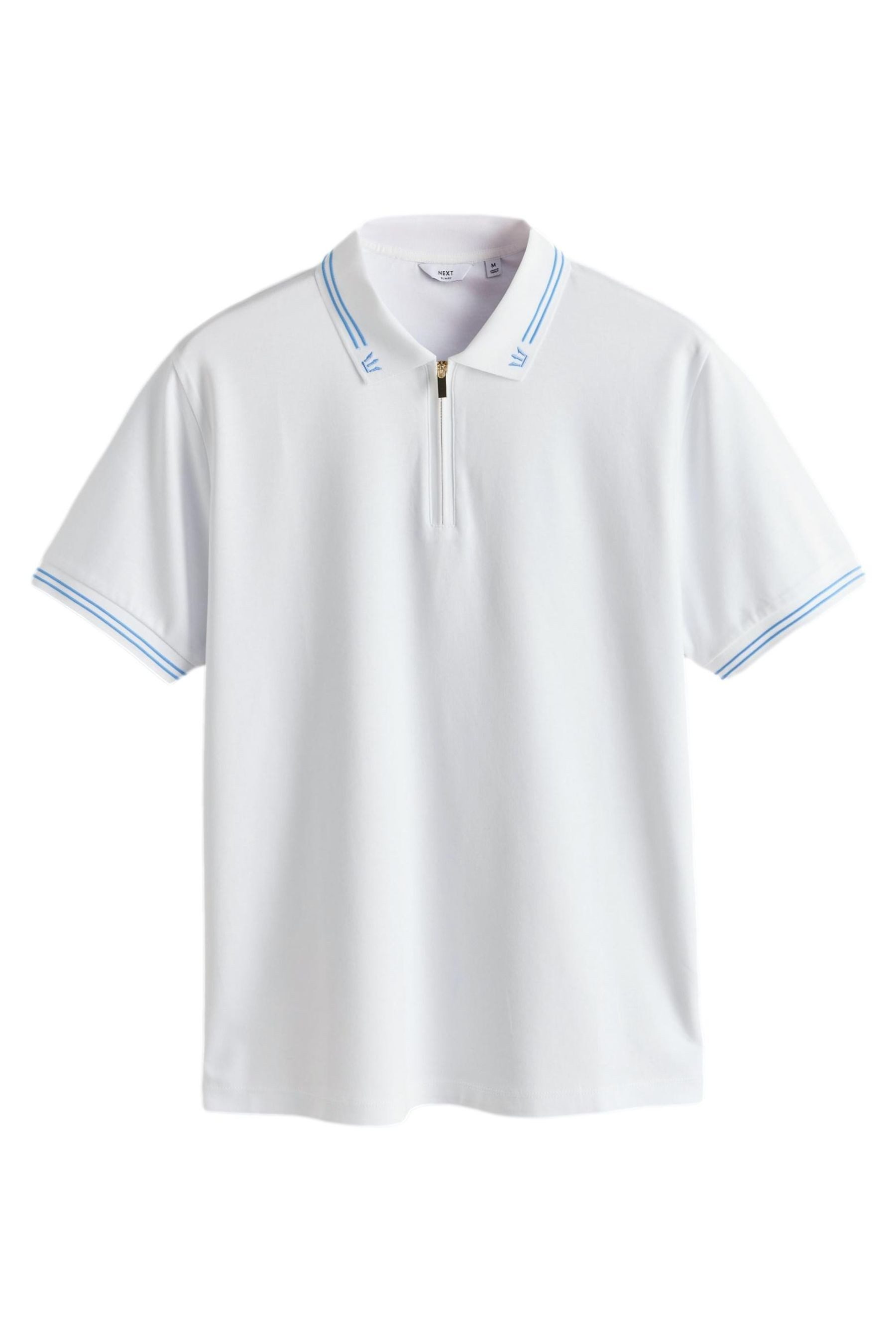 Next Poloshirt Polohemd mit RV-Kragen und Randstreifen (1-tlg)