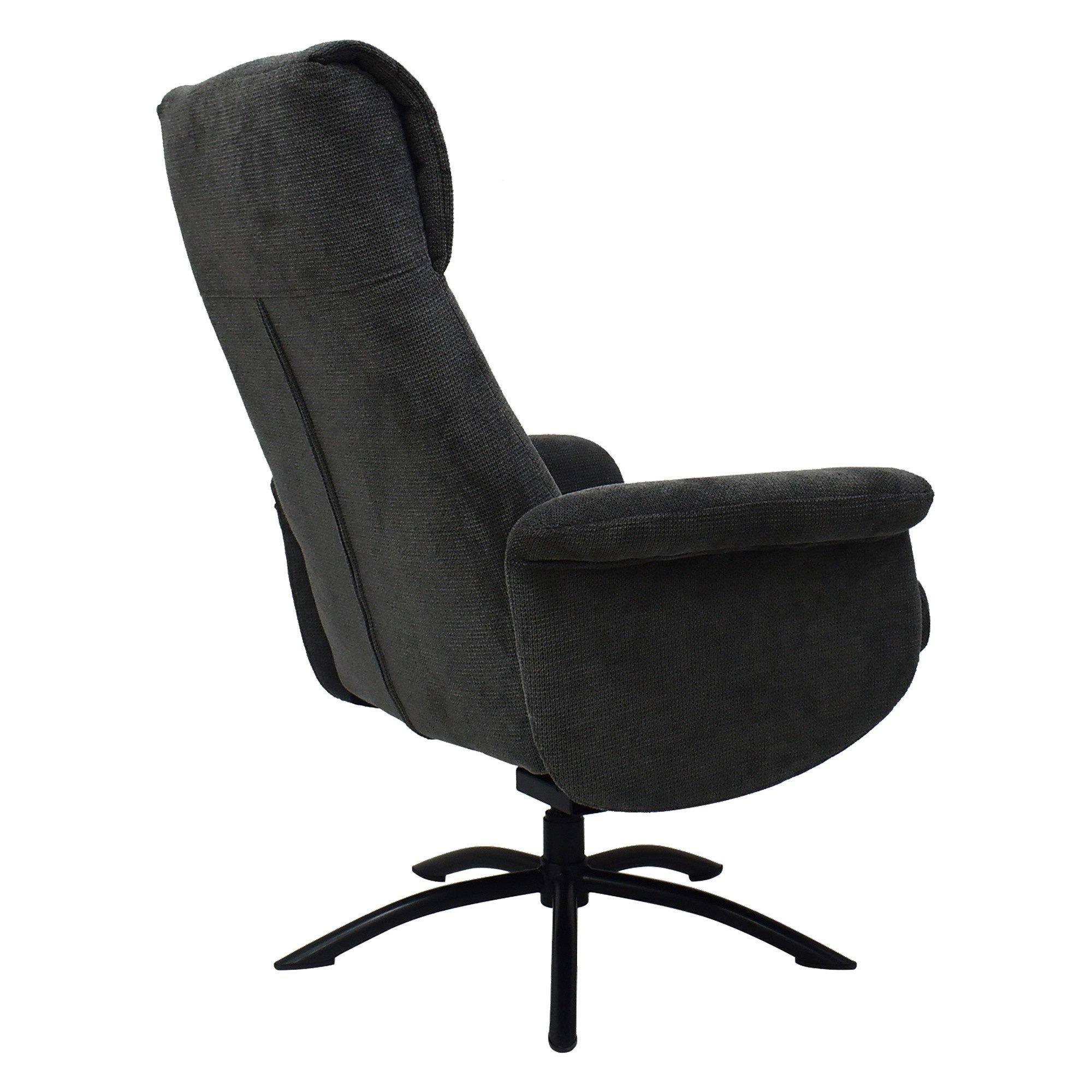 Raburg Drehsessel TV-Sessel mit Relaxfunktion, 120 kg, Morton (Relaxsessel mit Hocker), manuell verstellbar, 360° drehbar, verstellbares Kopfteil, Webstoff