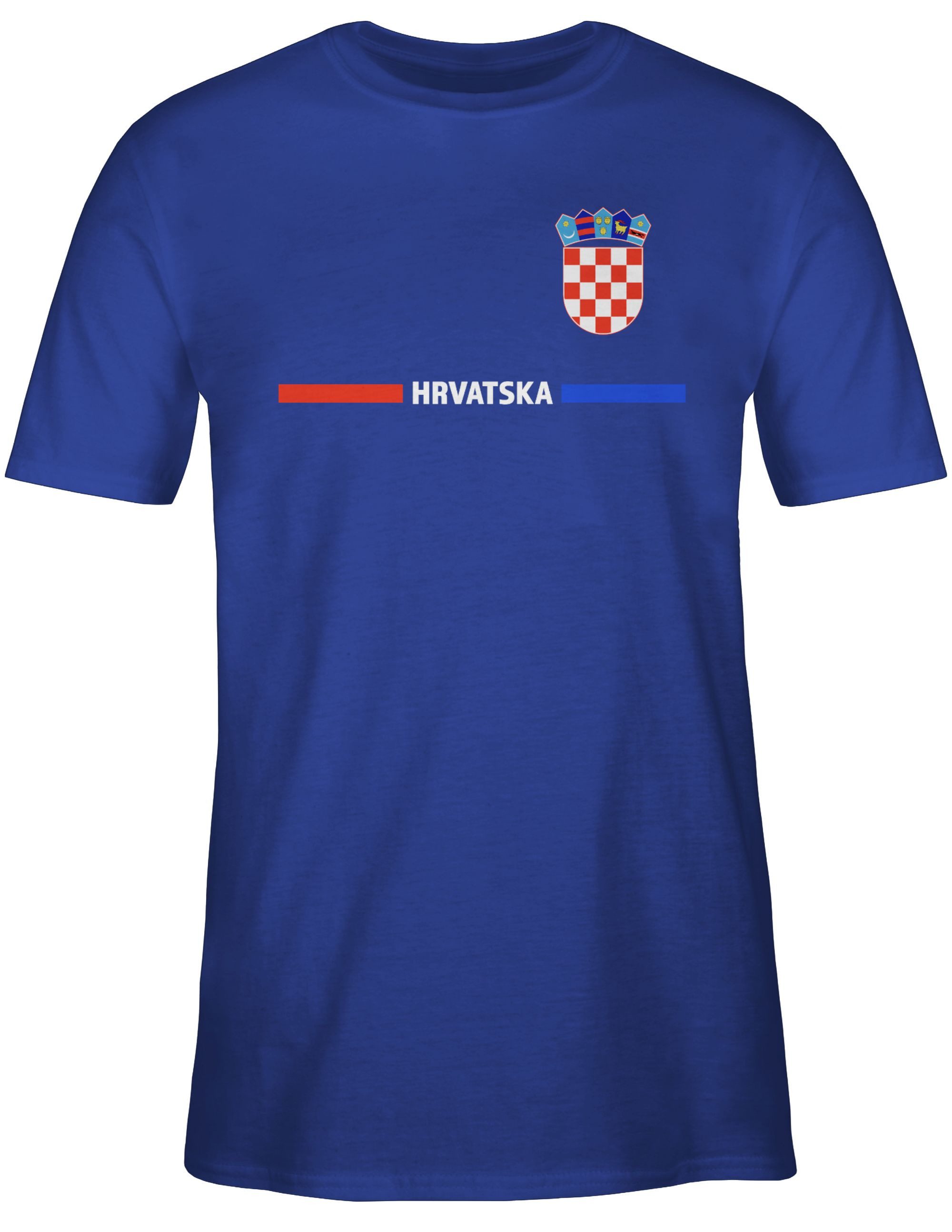 T-Shirt Kroatisches Trikot Wappen, Hrvatska mit Stolz, Hrvatska-Fans