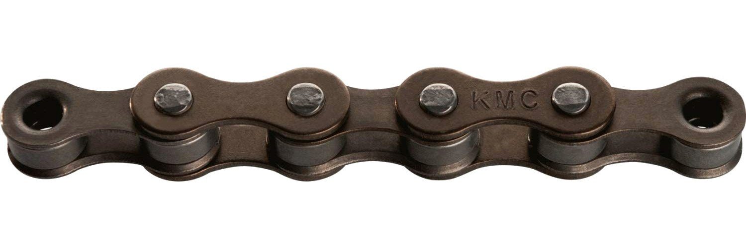 KMC Fahrradkette Fahrradkette S1 1 2 x 1 8 112 Glieder braun EK