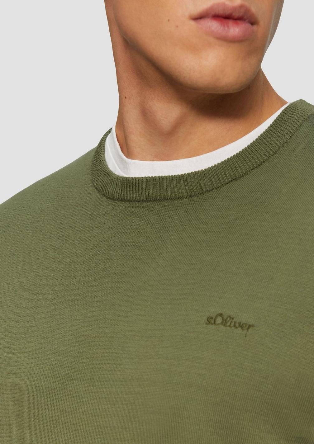 s.Oliver Rundhalspullover Casual (1-tlg) Rundhals. langarm, günstig online kaufen