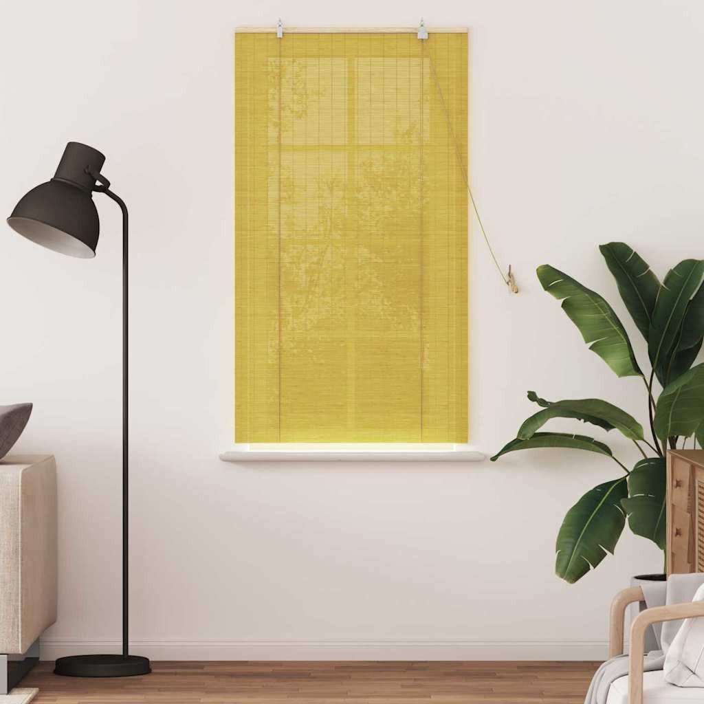 Rollo Rollo Gelb 80 x 160 cm Bambus, vidaXL