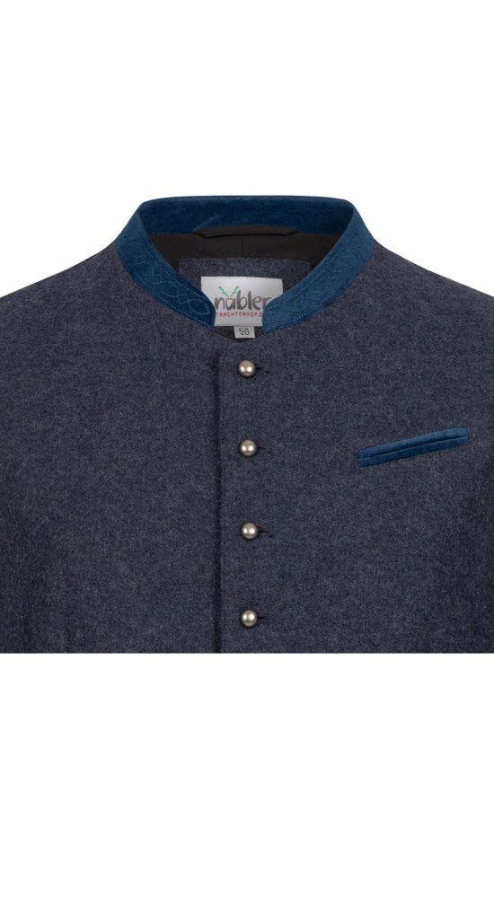 Nübler Trachtenweste Trachtengilet Quentin in Blau von Nübler