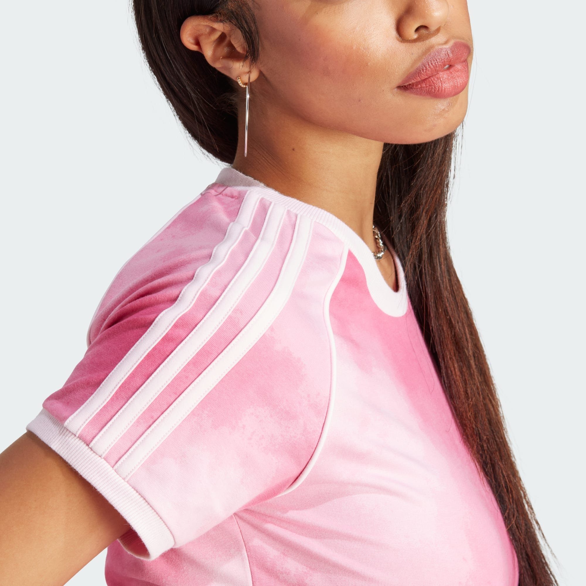 3-STREIFEN COLOUR Originals / Pink FADE adidas T-Shirt T-SHIRT Clear Multicolor