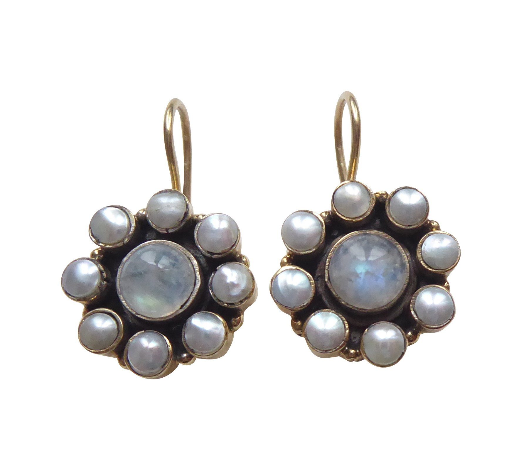 Mugello Paar Ohrhänger Linda Mondstein eleganter Klassiker Geschenk Alltag Vintage, Handarbeit aus kleiner florentinischen Manufaktur, Vintageschmuck