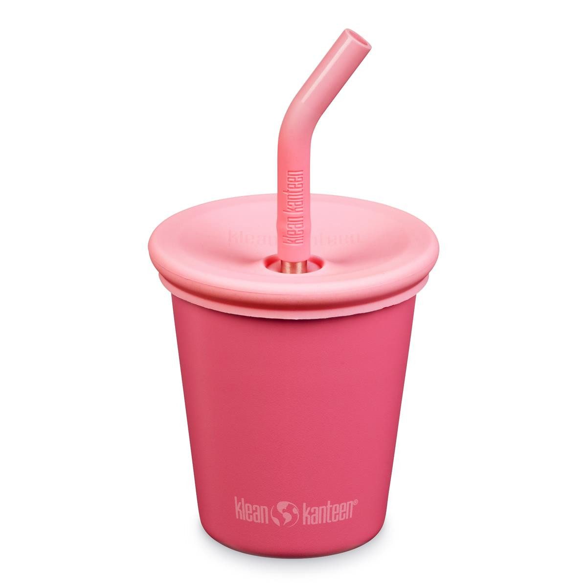 Klean Kanteen Trinkflasche Kid Kanteen®Kid Steel Cup (Kid Straw Lid) Pink Rot