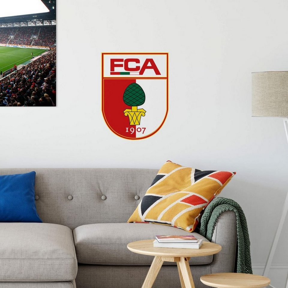 Wall-Art Wandtattoo Fußball FC Augsburg Logo (1 St), selbstklebend,  entfernbar
