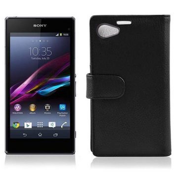 Cadorabo Handyhülle Sony Xperia Z1 COMPACT Sony Xperia Z1 COMPACT, Klappbare Handy Schutzhülle - Hülle - mit Standfunktion und Kartenfach
