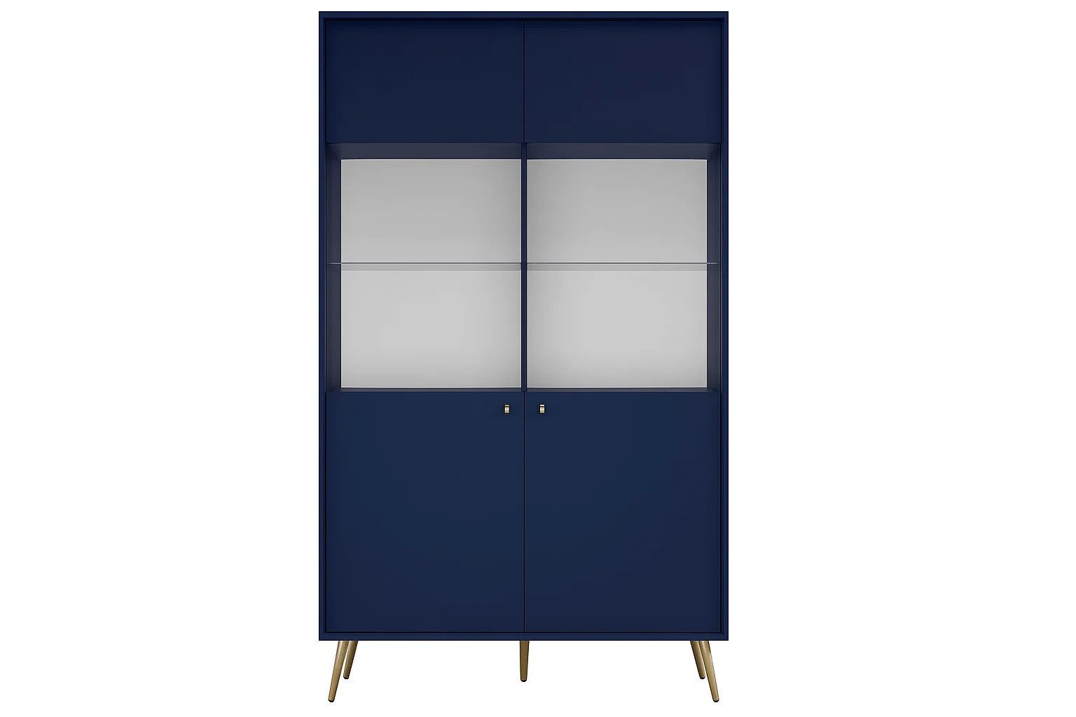 Home affaire Vitrine ROMILDA Glasvitrine mit viel Stauraum, Maße B/T/H: 105/40/191 cm Vitrinenschrank, Standvitrine mit 2 Türen, 10 Fächer – Bild 4 von 5