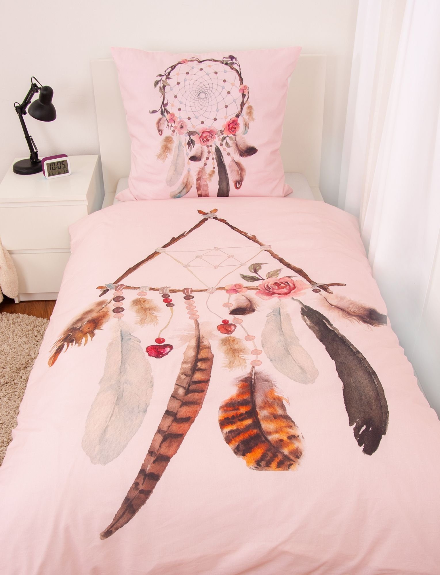 Herding Kinderbettwäsche Traumfänger Mädchen Wende Bettwäsche Dreaming 135 günstig online kaufen