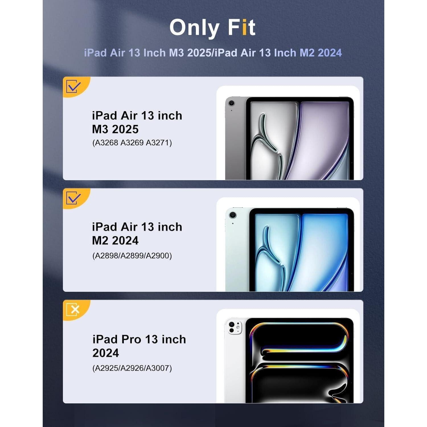 LuxusKollektion Tablet-Hülle Hülle für iPad Air 13 2024 mit Stifthalter und transparenter Rückseite