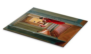 Posterlounge XXL-Wandbild Félix Édouard Vallotton, Interieur mit Frau in Rot, Malerei