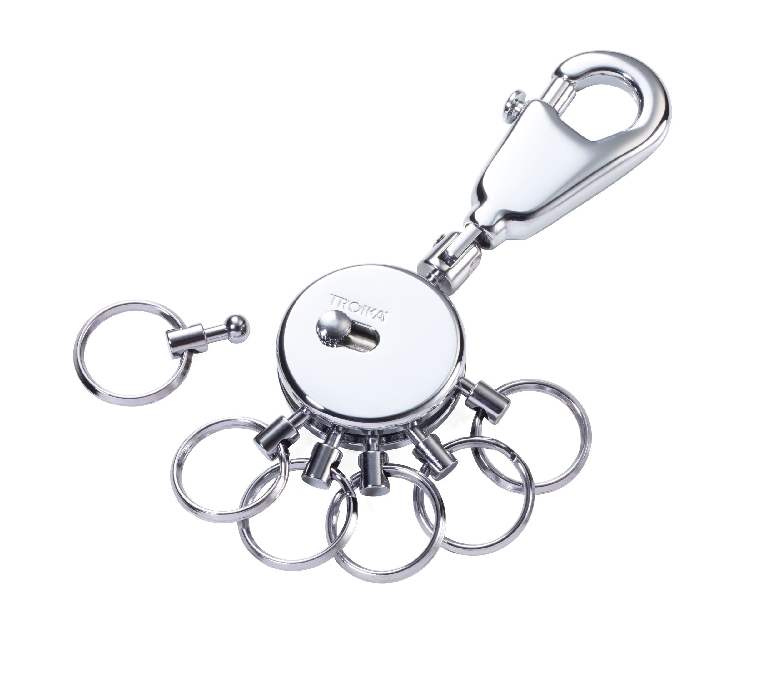 TROIKA Schlüsselanhänger PATENT mit Karabiner & 6 abnehmbaren Ringen, Metal günstig online kaufen
