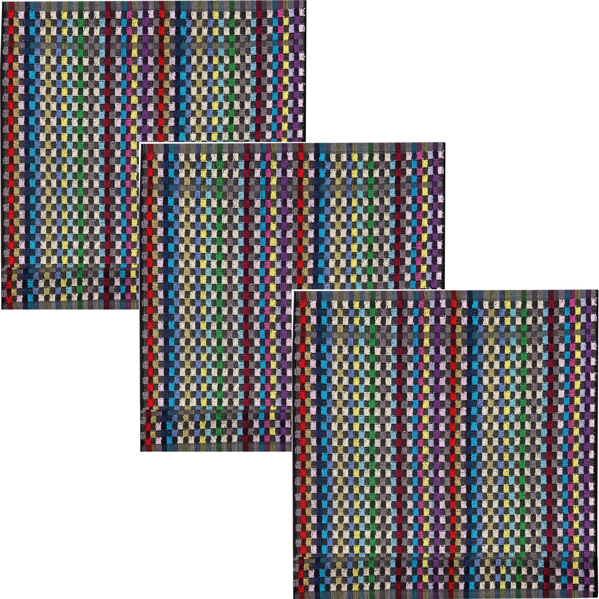 Kracht Geschirrtuch Grubentuch 3er-Pack, Frottier Streifen günstig online kaufen