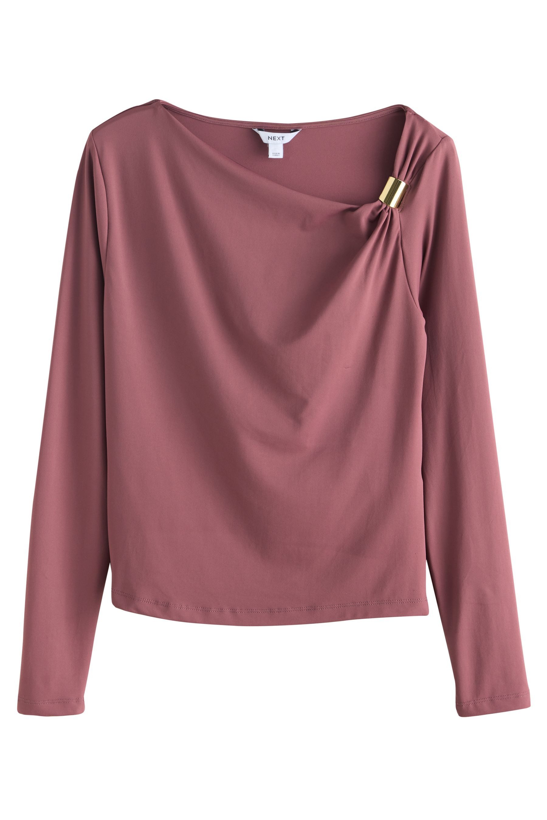 Blusenshirt Weiches, asymmetrische Langarmoberteil