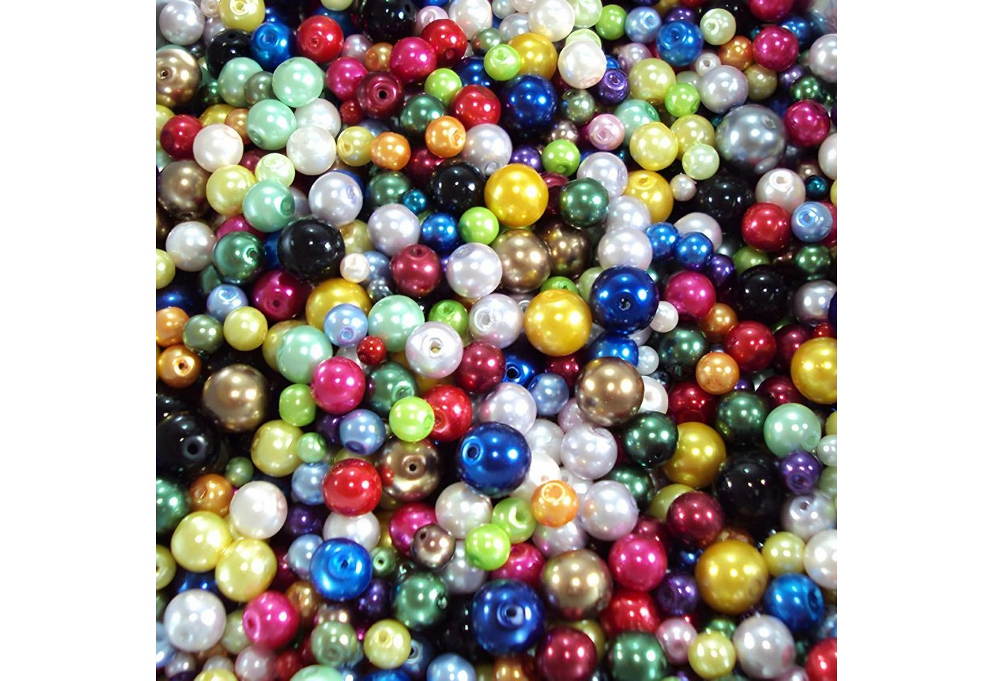 Thumbnail - Kopper-24 Bastelperlen Glasperlen - Typ 'rund' - 12g - 2 mm - Rosa/Babyrosa