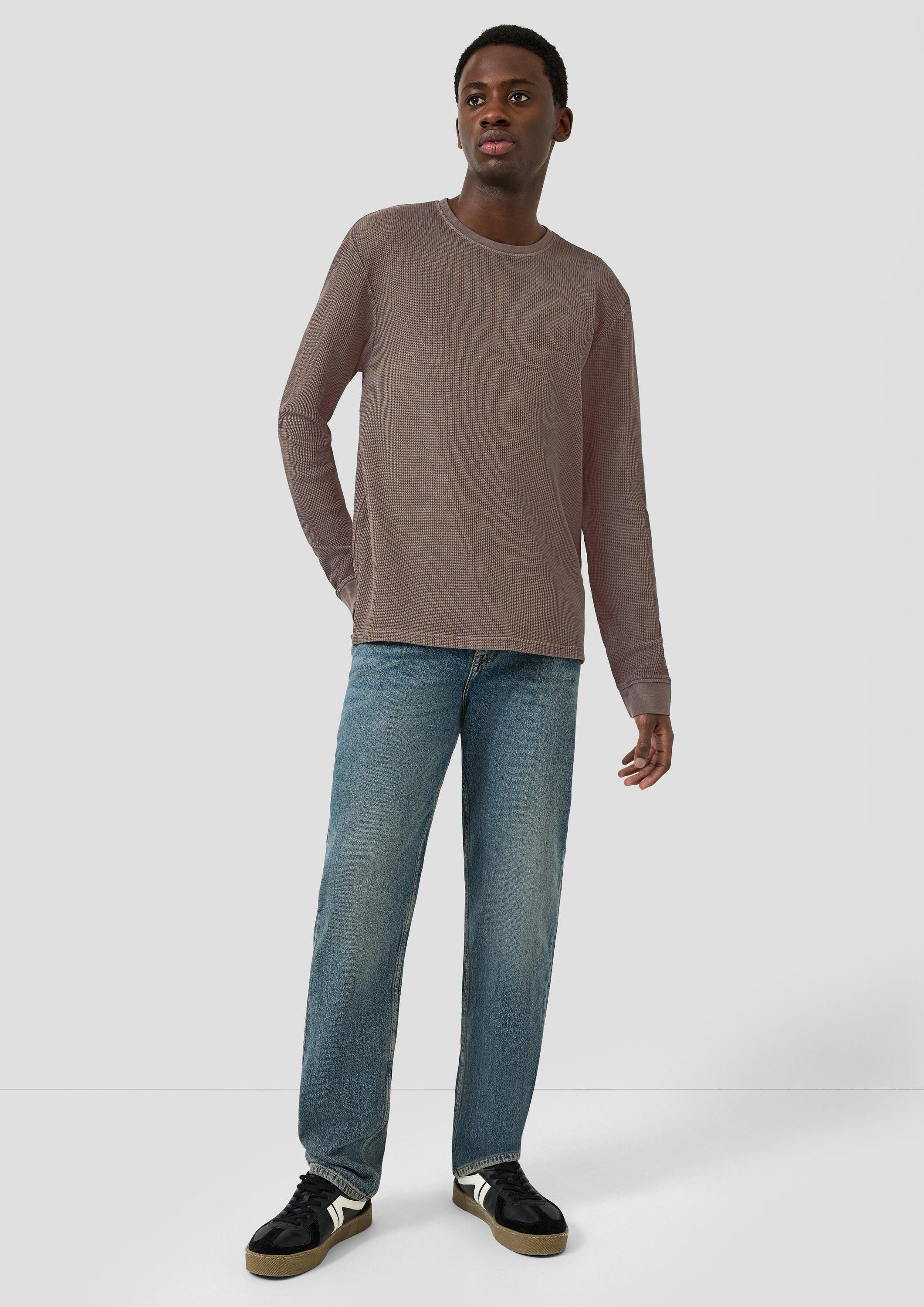 QS Langarmshirt T-Shirt Longsleeve aus Strukturjersey
