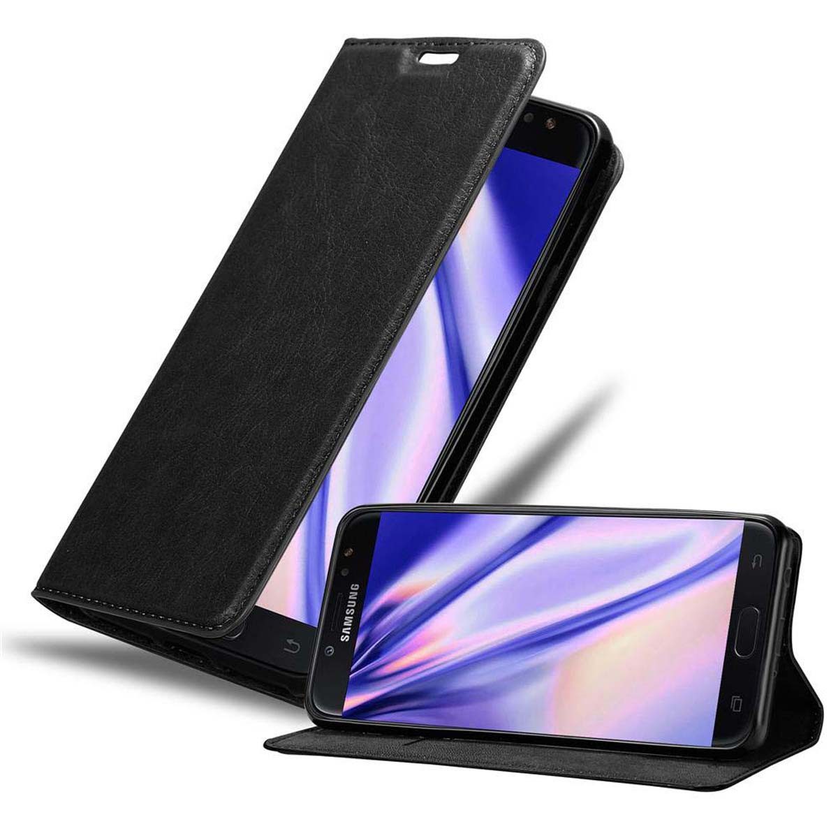 Cadorabo Handyhülle für Samsung Galaxy J7 2018 Hülle Samsung Galaxy J7 2018, Hülle Schutzhülle mit Standfunktion, Magnetverschluss und Kartenfach