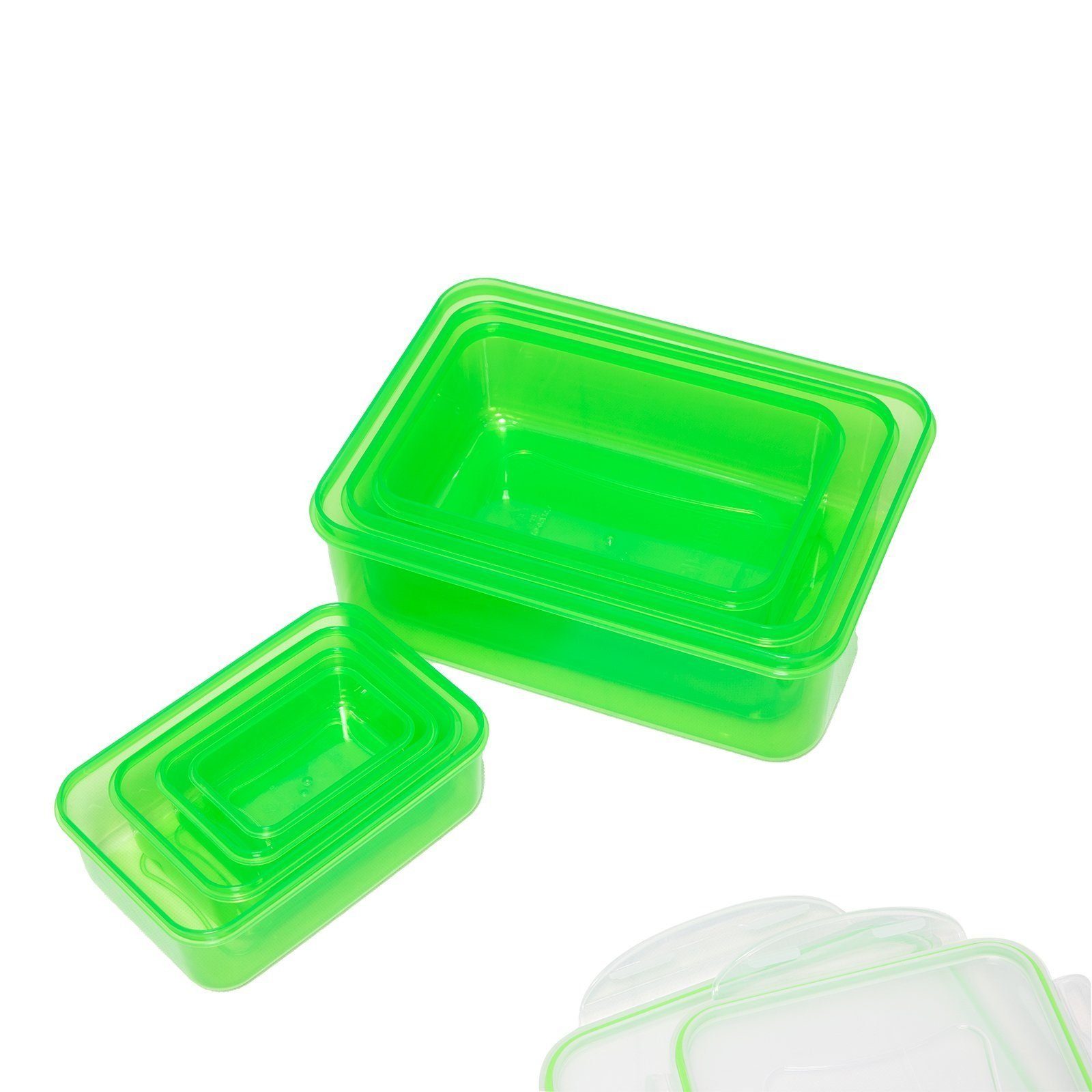 Grün 14-teiliges Neuetischkultur Lebensmitteldose Frischhaltedosen Set, (Set, Frischhaltedose Kunststoff, 14-tlg),