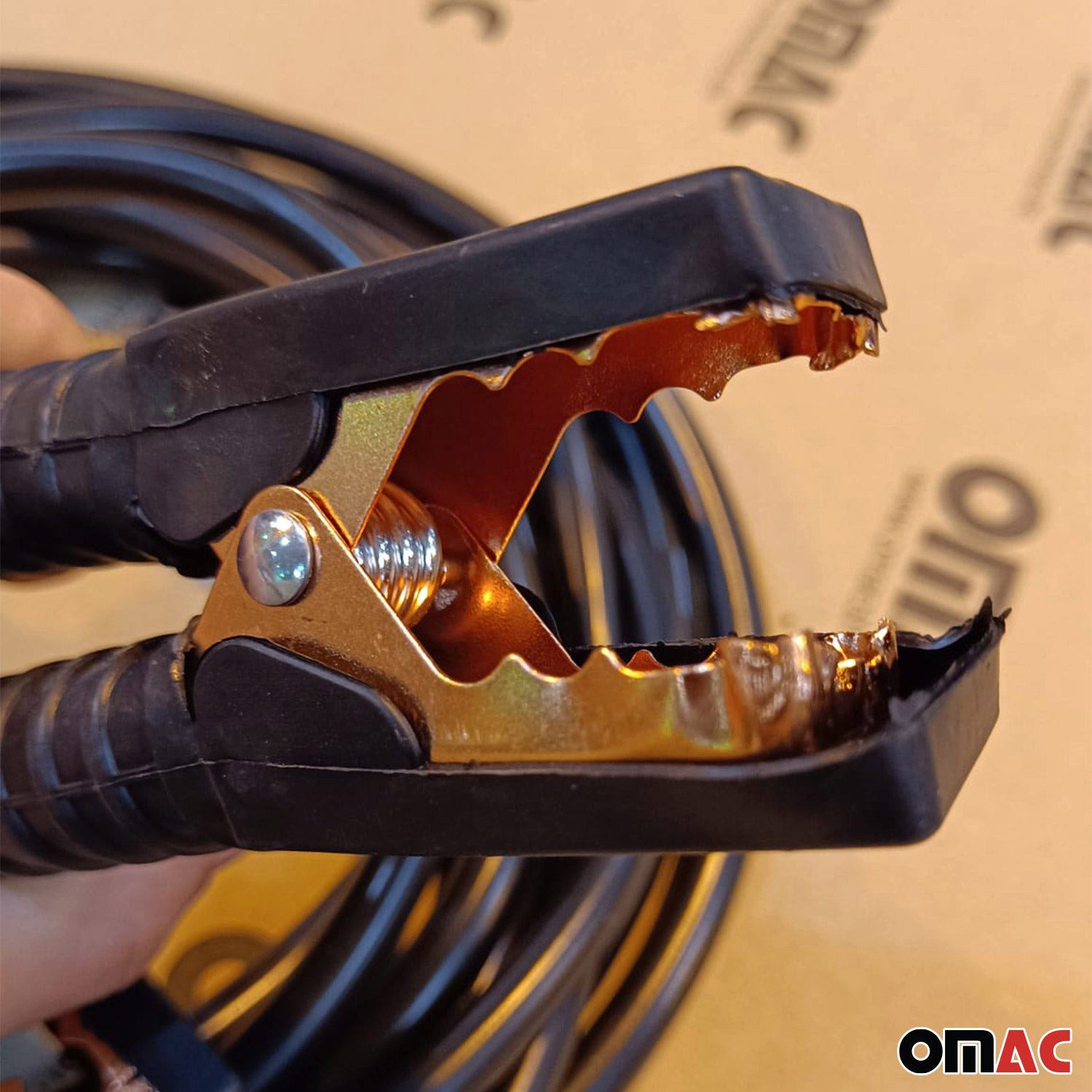 OMAC 2x 6M KFZ Starthilfekabel 1200A Überbrückungskabel Starterkabel Starthilfekabel, (6 cm), Gewährleistet sicheren, stabilen Stromfluss, Benutzerfreundlich