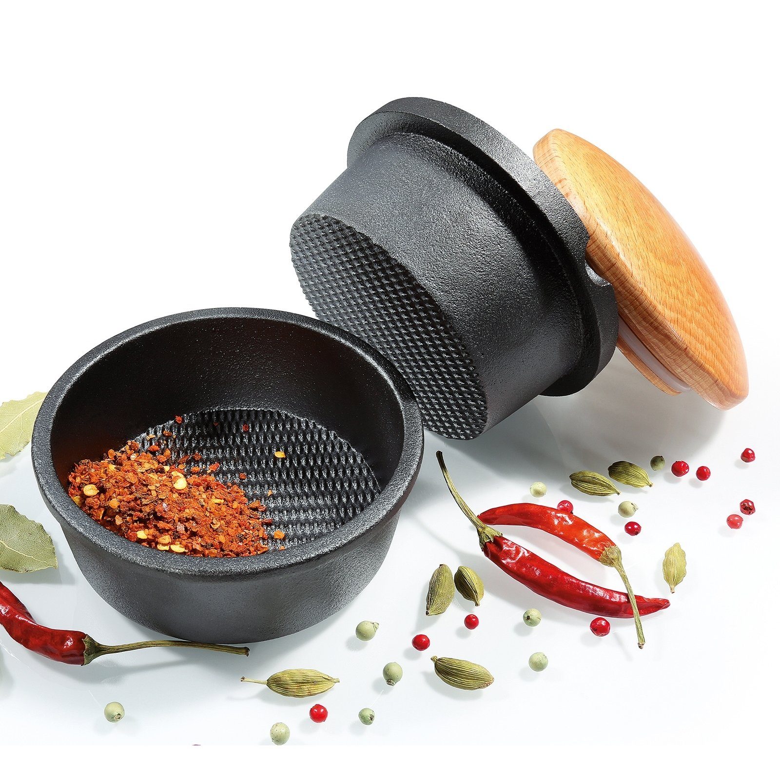 ZASSENHAUS Küchenreibe Gewürzreibe XL Gusseisen, Gusseisen, (Stück, 1-St., 1 Gewürzreibe zerlegbar), Küchenreibe manuell