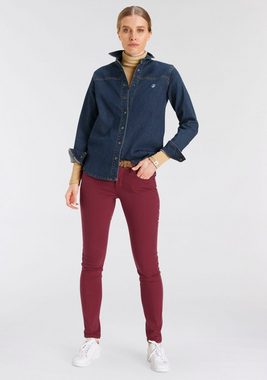 DELMAO Jeansbluse mit kleinem Logo-Print auf der Brust - NEUE MARKE!