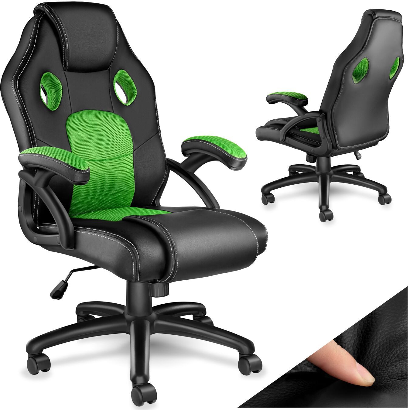 tectake Gaming-Stuhl Bürostuhl (Set, 1 St), Textileinlagen gegen Schwitzen günstig online kaufen