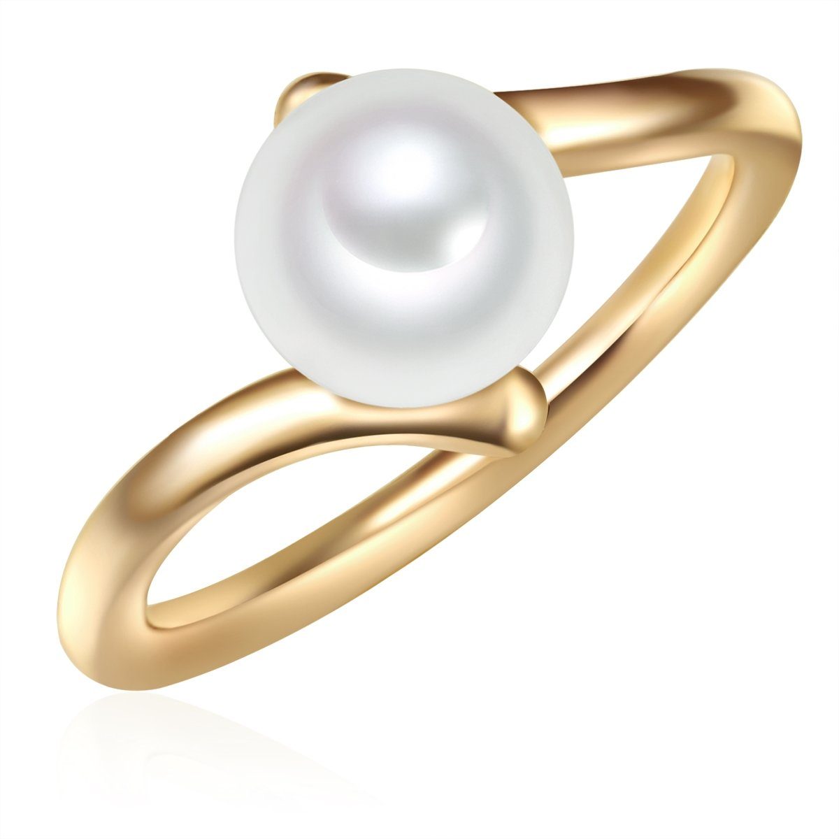 Valero Pearls Fingerring gelbgold, mit Süßwasser-Zuchtperle | Fingerringe