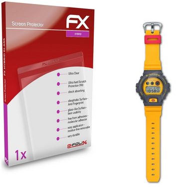 atFoliX Schutzfolie Panzerglasfolie für Casio DW-6900Y-9, Ultradünn und superhart