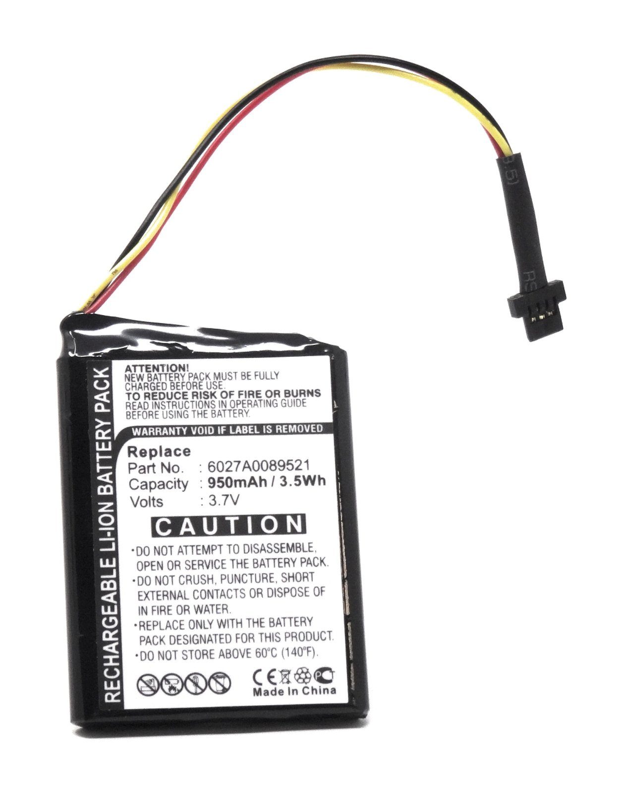 Powery Akku für TomTom Typ VF6S Akku 950 mAh (3.7 V)